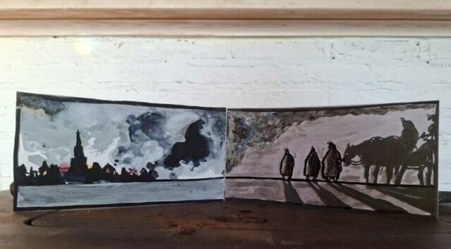 Henk Tap en Hedi Hegeman samenwerking papercut