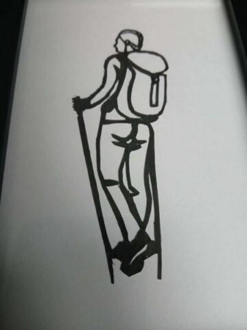 Henk Tap, voor een wandelaar papercut